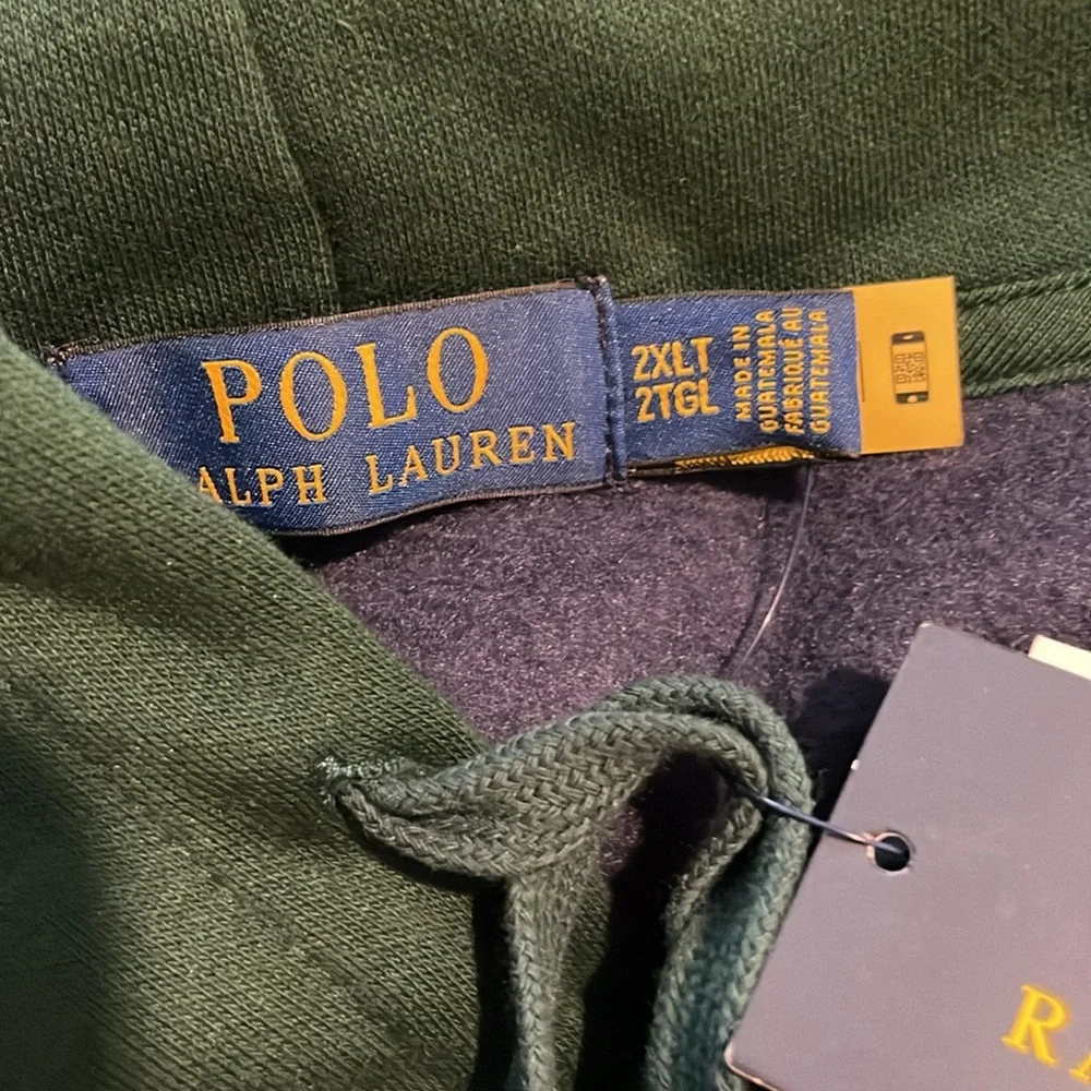 POLO Designer Luxury Ralph Lauren Bear Fleece Hoodie, NWT - Picture 6 of 13